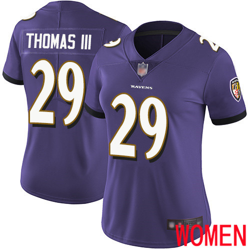 Baltimore Ravens Limited Purple Women Earl Thomas III Home Jersey NFL Football #29 Vapor Untouchable->women nfl jersey->Women Jersey